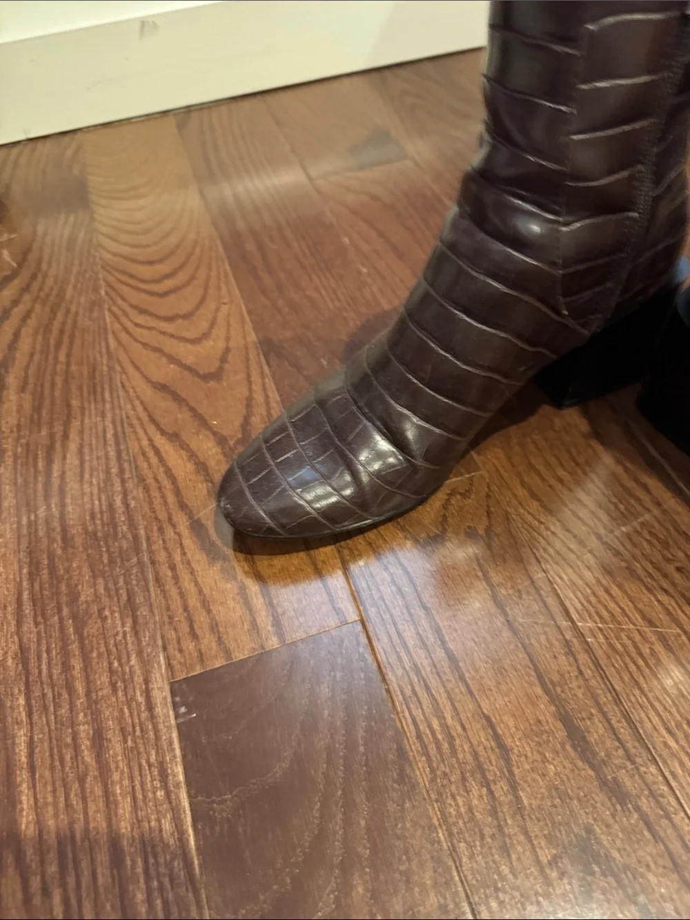 Zara croc embossed